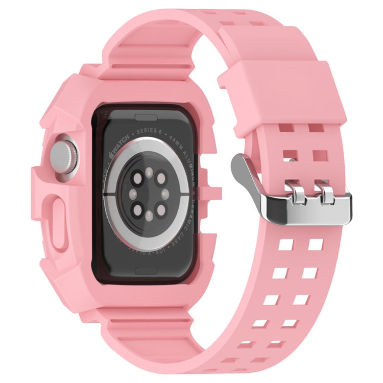 Super nydelig Apple Watch Series 7 45mm Silikone Urrem - Pink#serie_4