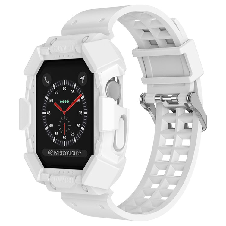 Super nydelig Apple Watch Series 7 45mm Silikone Urrem - Hvid#serie_8