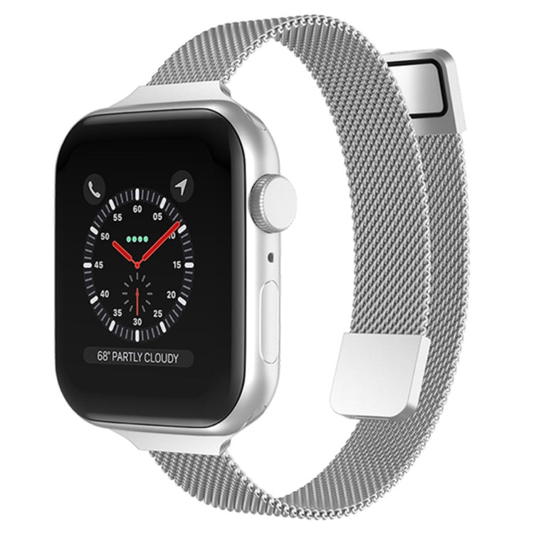 Helt vildt smuk Apple Watch Series 7 45mm Metal Urrem - Sølv#serie_1