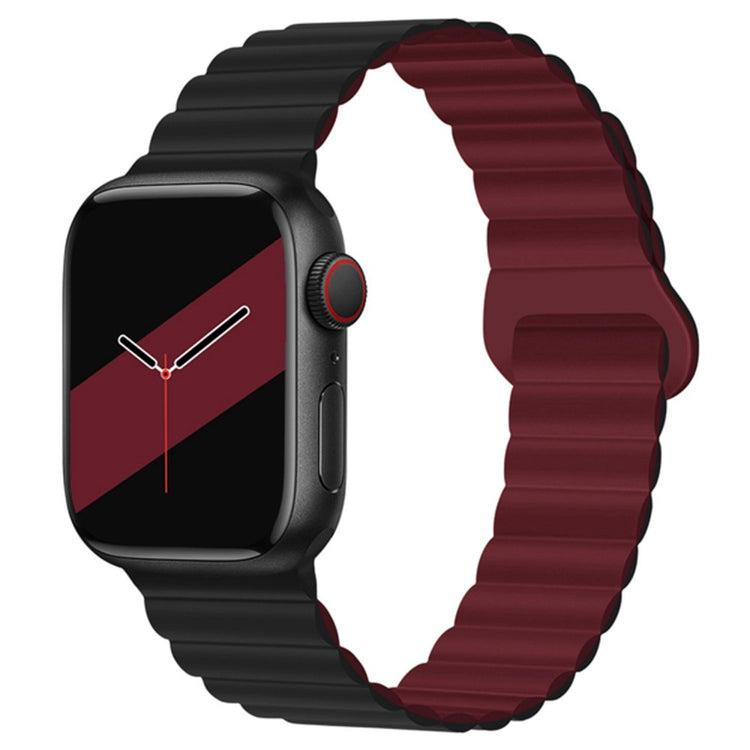 Mega kønt Apple Watch Series 7 45mm Silikone Urrem - Sort#serie_4