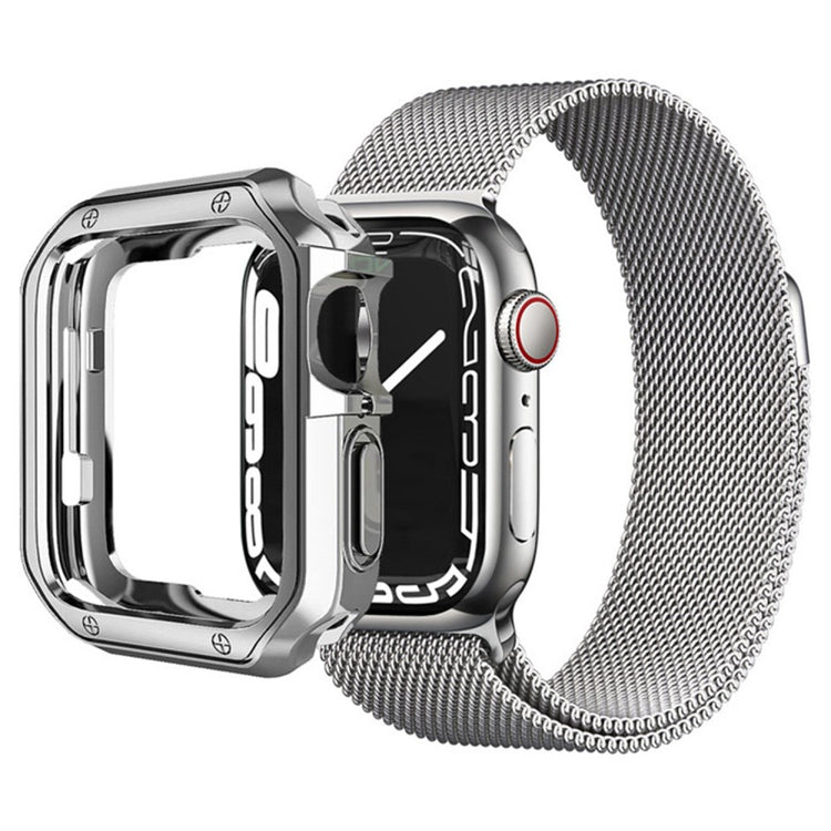 Apple Watch Series 7 45mm  Silikone Bumper  - Sølv#serie_6