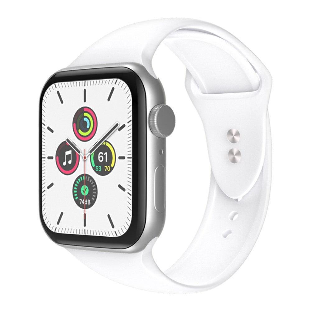 Helt vildt fantastisk Universal Apple Silikone Urrem - Hvid#serie_2