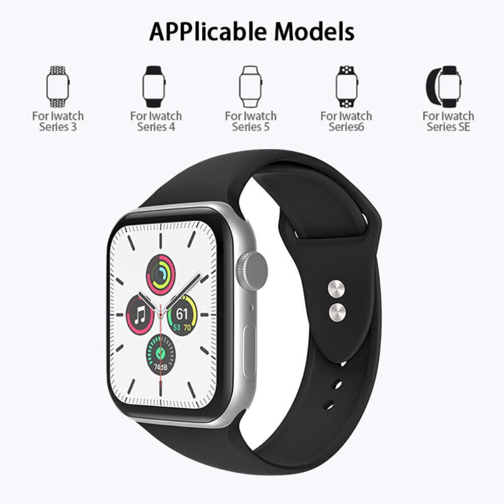 Helt vildt fantastisk Universal Apple Silikone Urrem - Hvid#serie_4