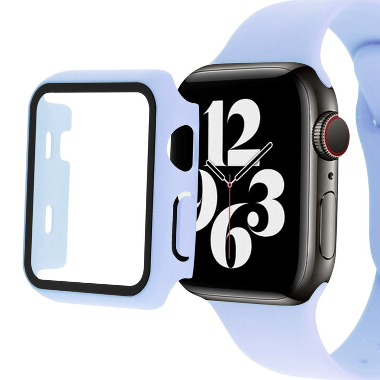 Vildt Fed Apple Watch Ultra Cover med Skærmbeskytter i Plastik og Hærdet Glas - Lilla#serie_10