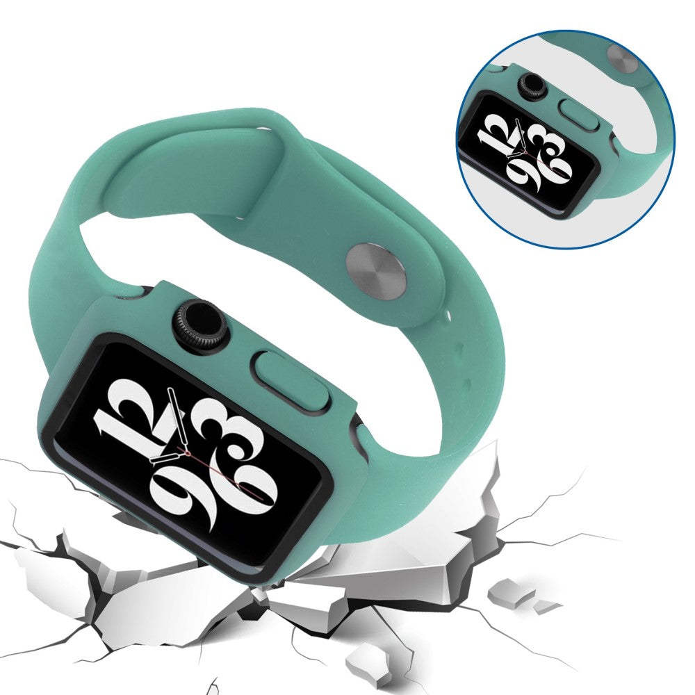 Vildt Fed Apple Watch Ultra Cover med Skærmbeskytter i Plastik og Hærdet Glas - Grøn#serie_14