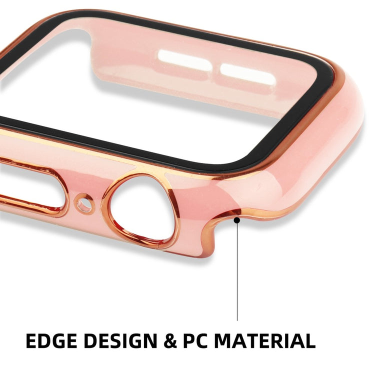 Apple Watch Ultra Plastik Cover med Cover og Hærdet Glas - Pink#serie_5