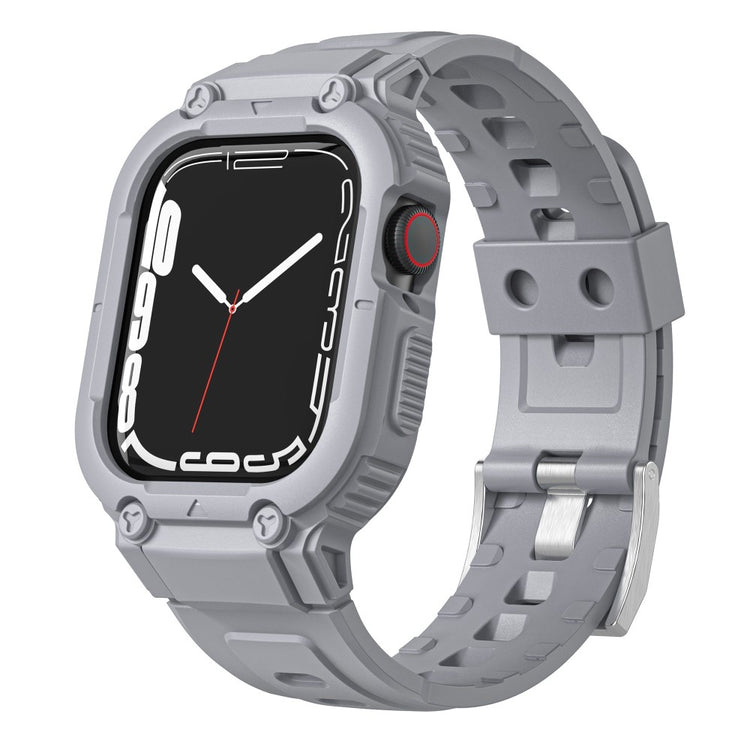 Rigtigt hårdfør Apple Watch Ultra Silikone Rem - Sølv#serie_2