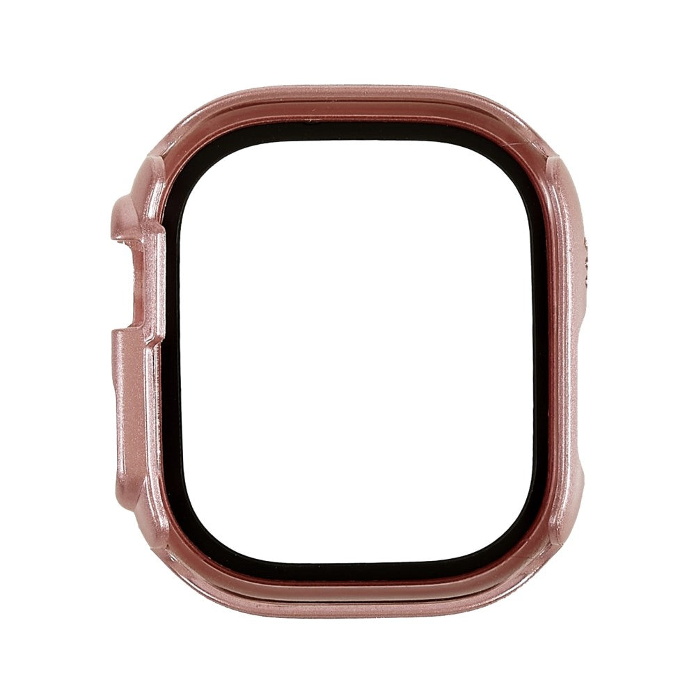 Vildt Godt Apple Watch Ultra Cover med Skærmbeskytter i Plastik og Hærdet Glas - Pink#serie_5