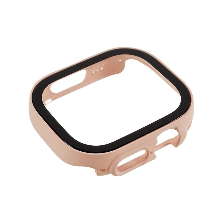 Vildt Godt Apple Watch Ultra Cover med Skærmbeskytter i Plastik og Hærdet Glas - Pink#serie_8