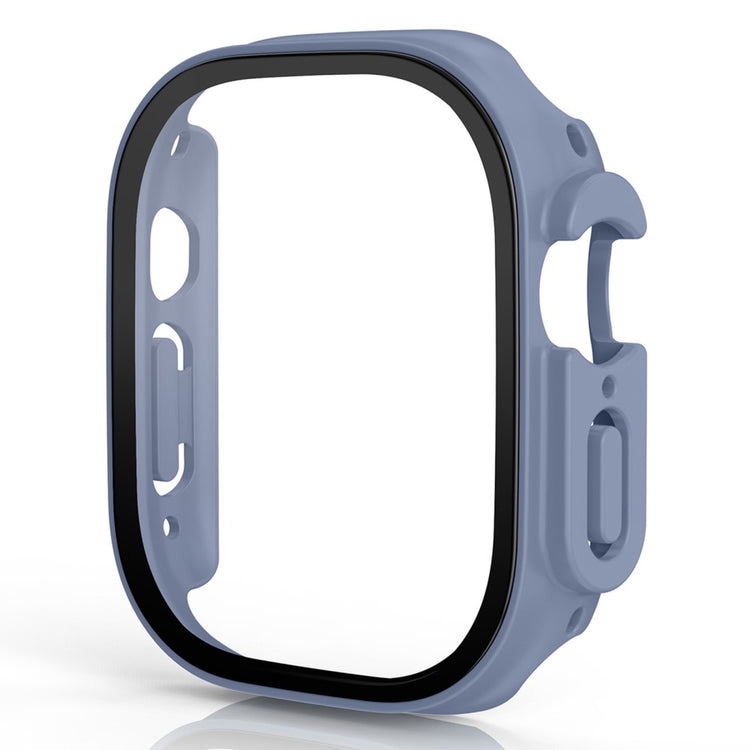 Beskyttende Apple Watch Ultra Cover med Skærmbeskytter i Plastik og Hærdet Glas - Lilla#serie_20