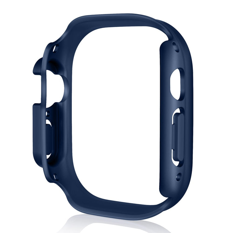 Beskyttende Apple Watch Ultra Cover med Skærmbeskytter i Plastik og Hærdet Glas - Blå#serie_24