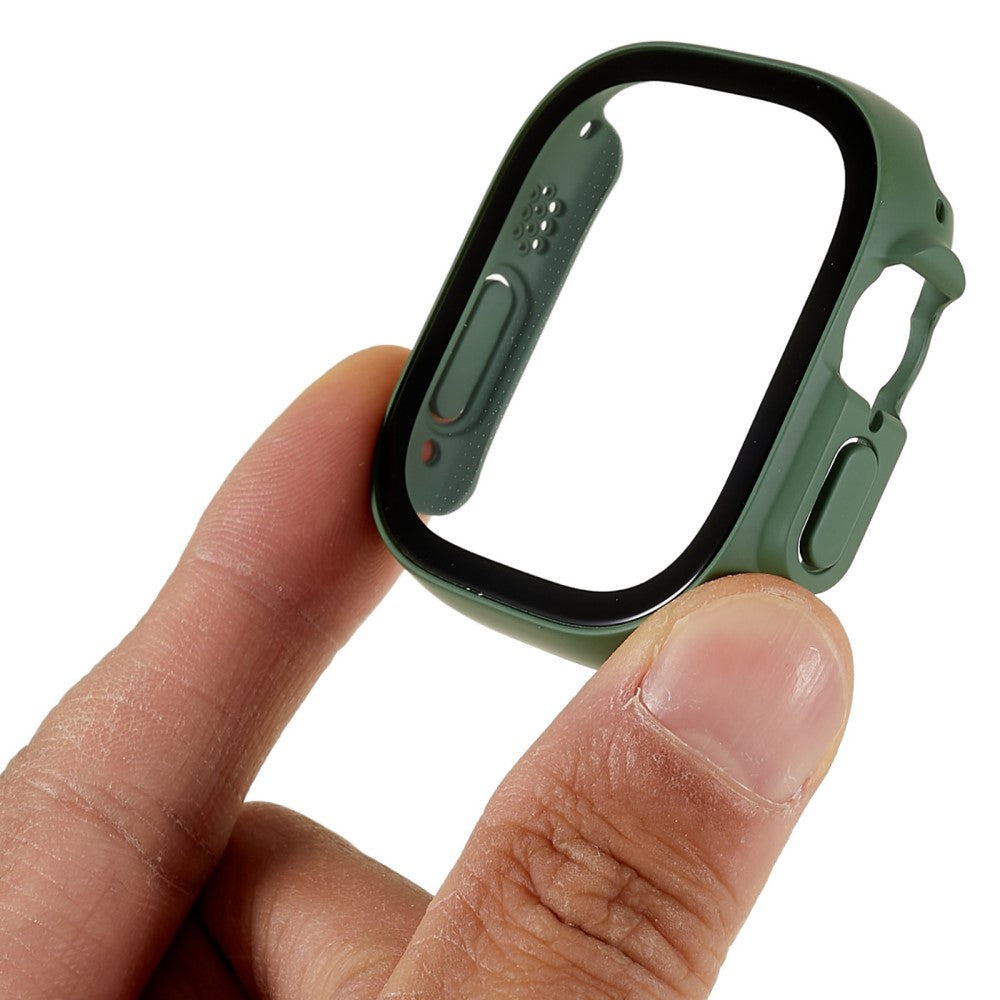 Vildt Fed Apple Watch Ultra Cover med Skærmbeskytter i Plastik og Hærdet Glas - Grøn#serie_4