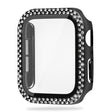Remarkably Fashionable Apple Watch Series 8 (41mm) / Apple Watch Series 7 41mm Cover with Screen Protector in Plastic, Rhinestone and Tempered Glass