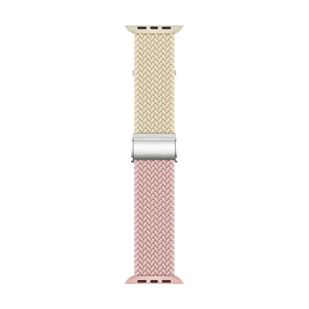 Tidsløst Nylon Universal Rem passer til Apple Smartwatch - Pink#serie_8