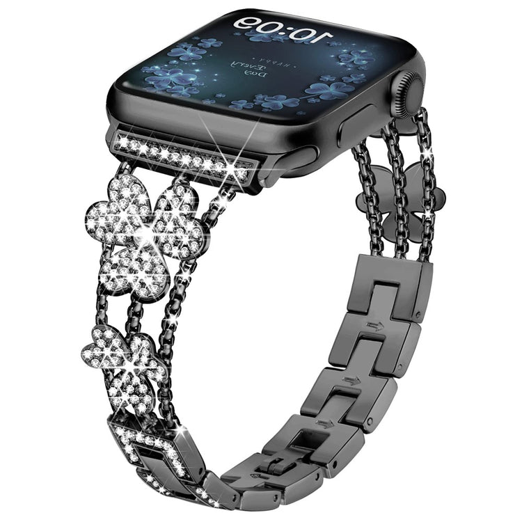 Eminent Metal Og Rhinsten Universal Rem passer til Apple Smartwatch - Sort#serie_4