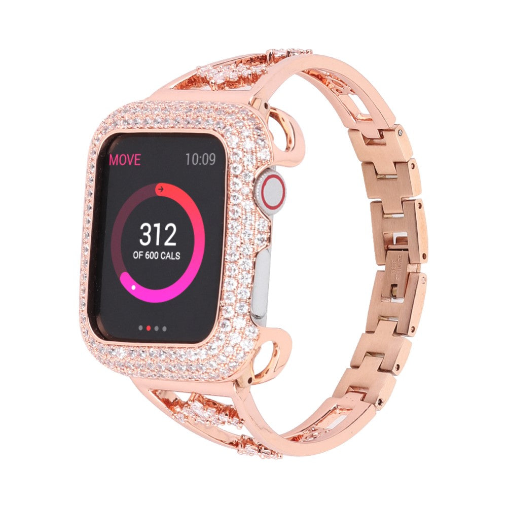 Rigtigt Nydelig Metal Universal Rem passer til Apple Smartwatch - Pink#serie_2