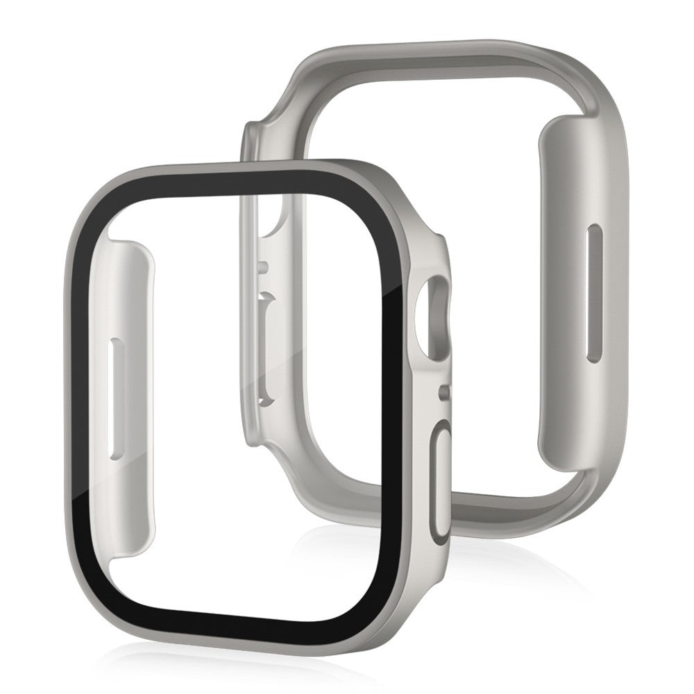 Mega Fed Apple Watch Series 8 (45mm) / Apple Watch Series 7 45mm Cover med Skærmbeskytter i Plastik og Hærdet Glas - Gennemsigtig#serie_9