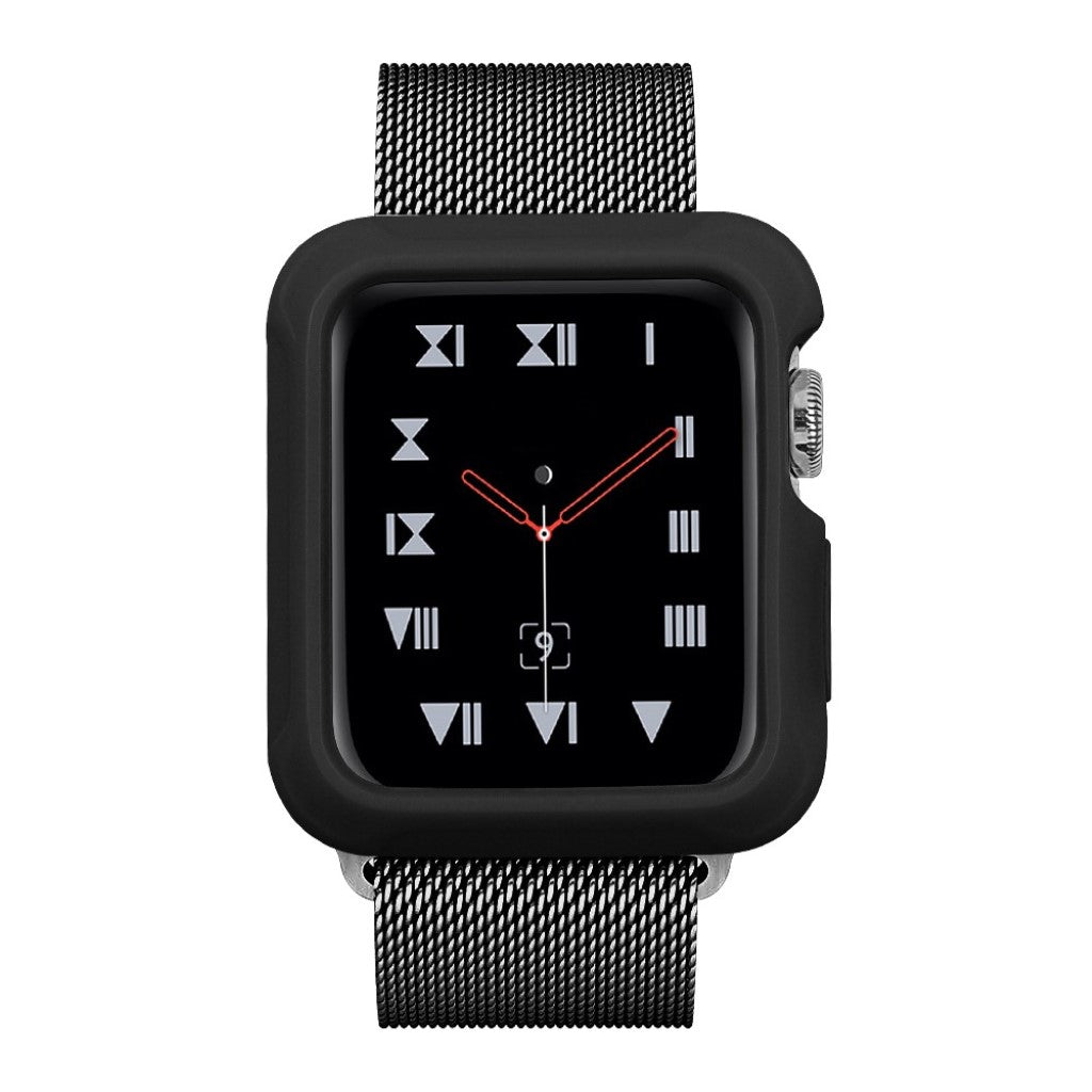 Fed Apple Watch Series 1-3 42mm Silikone Cover - Sort#serie_3