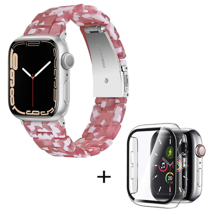 Apple Watch Series 1-3 42mm Metal Rem med Cover - Rød#serie_18