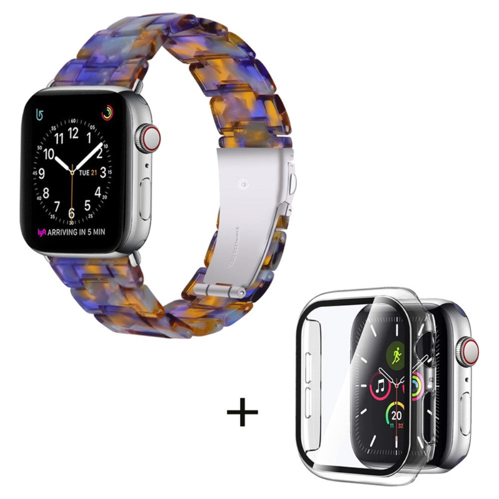 Apple Watch Series 1-3 42mm Metal Rem med Cover - Blå#serie_23