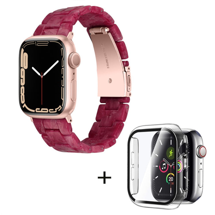 Apple Watch Series 1-3 42mm Metal Rem med Cover - Rød#serie_6