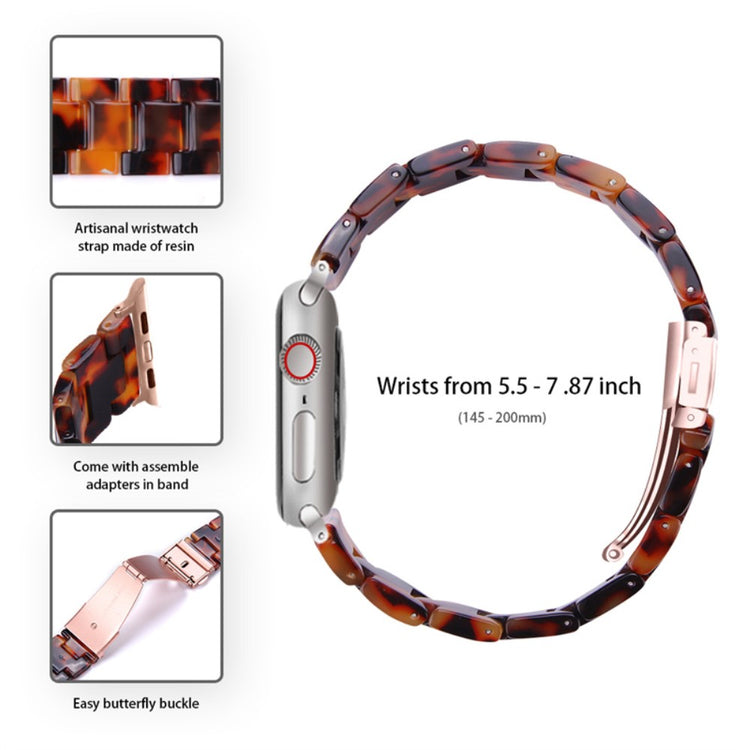 Apple Watch Series 1-3 42mm Metal Rem med Cover - Brun#serie_8