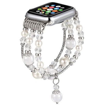 Mega fantastisk Apple Watch Series 1-3 42mm Rhinsten Rem - Hvid#serie_3