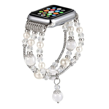 Mega fantastisk Apple Watch Series 1-3 42mm Rhinsten Rem - Hvid#serie_3