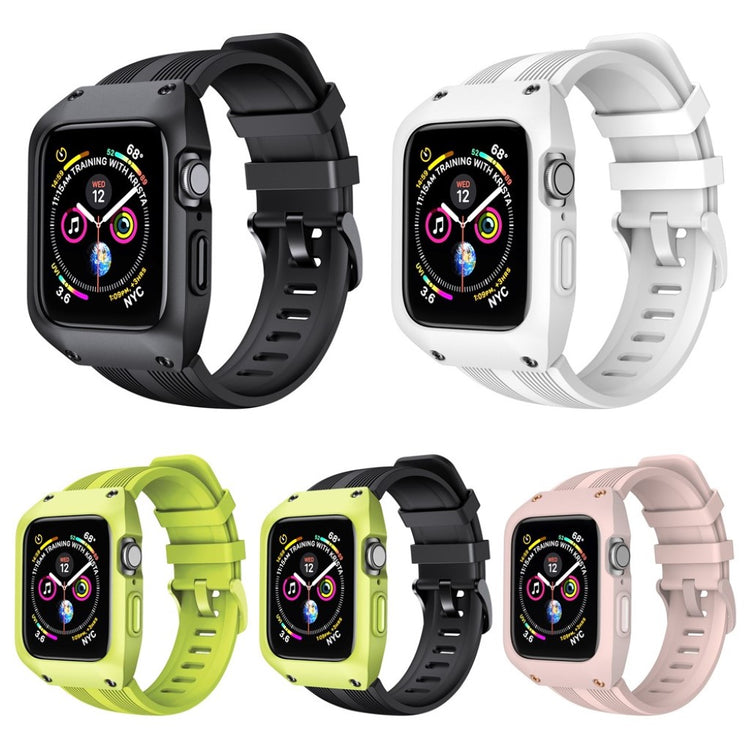 Vildt nydelig Apple Watch Series 1-3 42mm Silikone Rem - Sort#serie_1