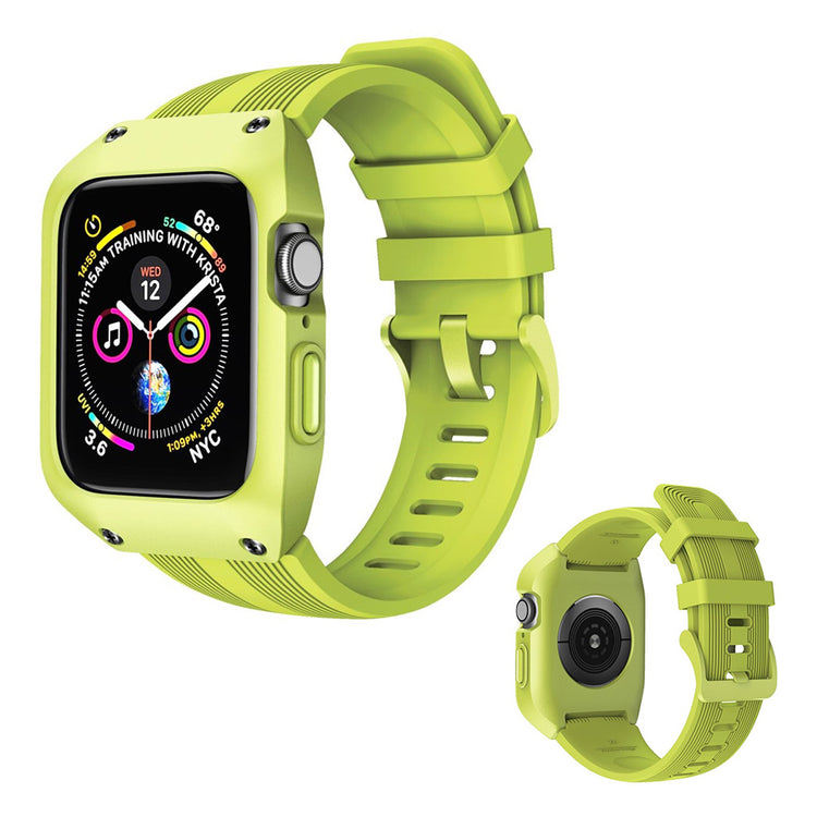 Vildt nydelig Apple Watch Series 1-3 42mm Silikone Rem - Grøn#serie_5