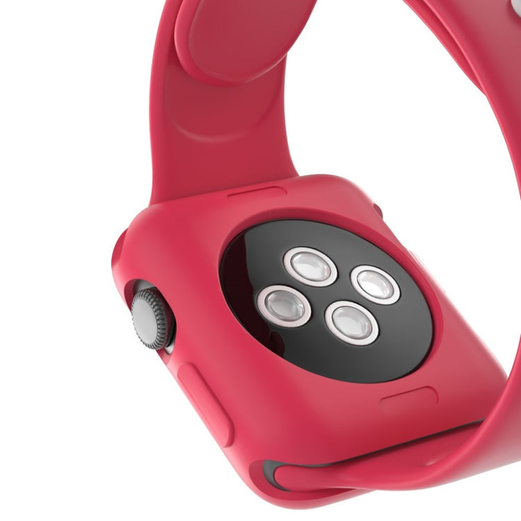 Vildt Fed Apple Watch Series 1-3 42mm Silikone Cover - Rød#serie_5