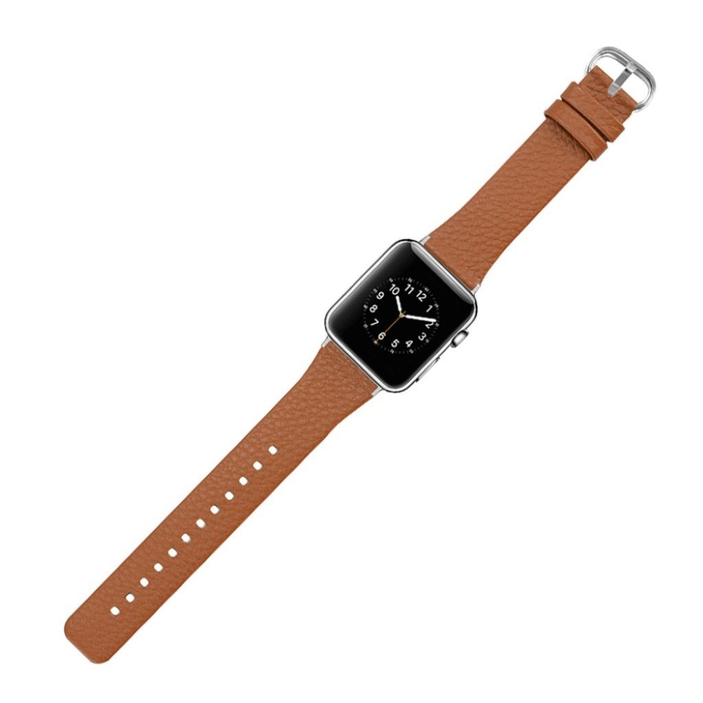 Rigtigt flot Apple Watch Series 1-3 42mm Ægte læder Rem - Brun#serie_5