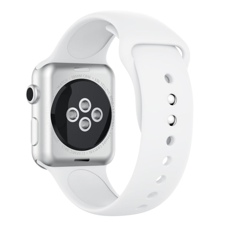 Vildt nydelig Apple Watch Series 4 40mm Silikone Rem - Hvid#serie_2