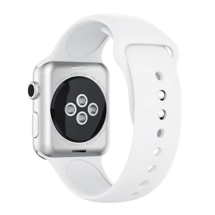 Vildt nydelig Apple Watch Series 4 40mm Silikone Rem - Hvid#serie_2