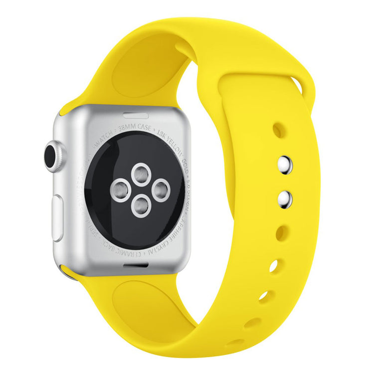 Vildt nydelig Apple Watch Series 4 40mm Silikone Rem - Gul#serie_8