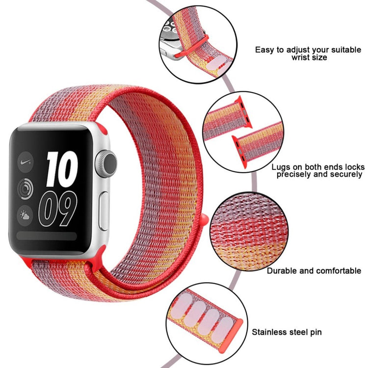 Meget sejt Apple Watch Series 4 40mm Nylon Rem - Rød#serie_2