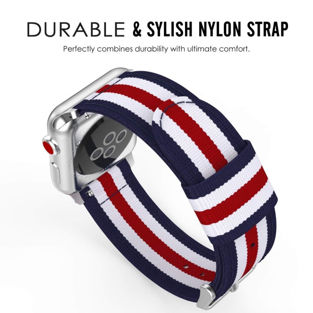 Rigtigt holdbart Apple Watch Series 4 44mm Nylon Rem - Flerfarvet#serie_2