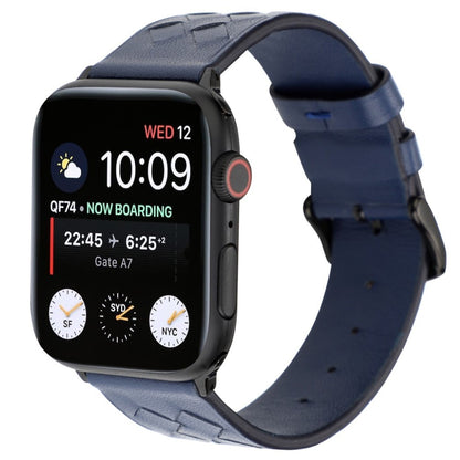 Vildt fantastisk Apple Watch Series 4 44mm Ægte læder Rem - Blå#serie_1