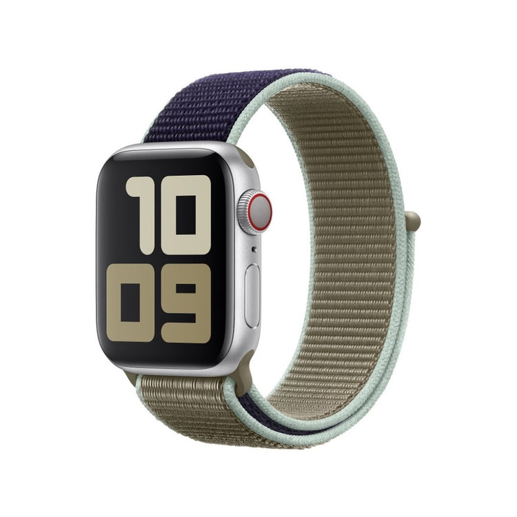 Super elegant Apple Watch Series 5 40mm Nylon Rem - Blå#serie_10