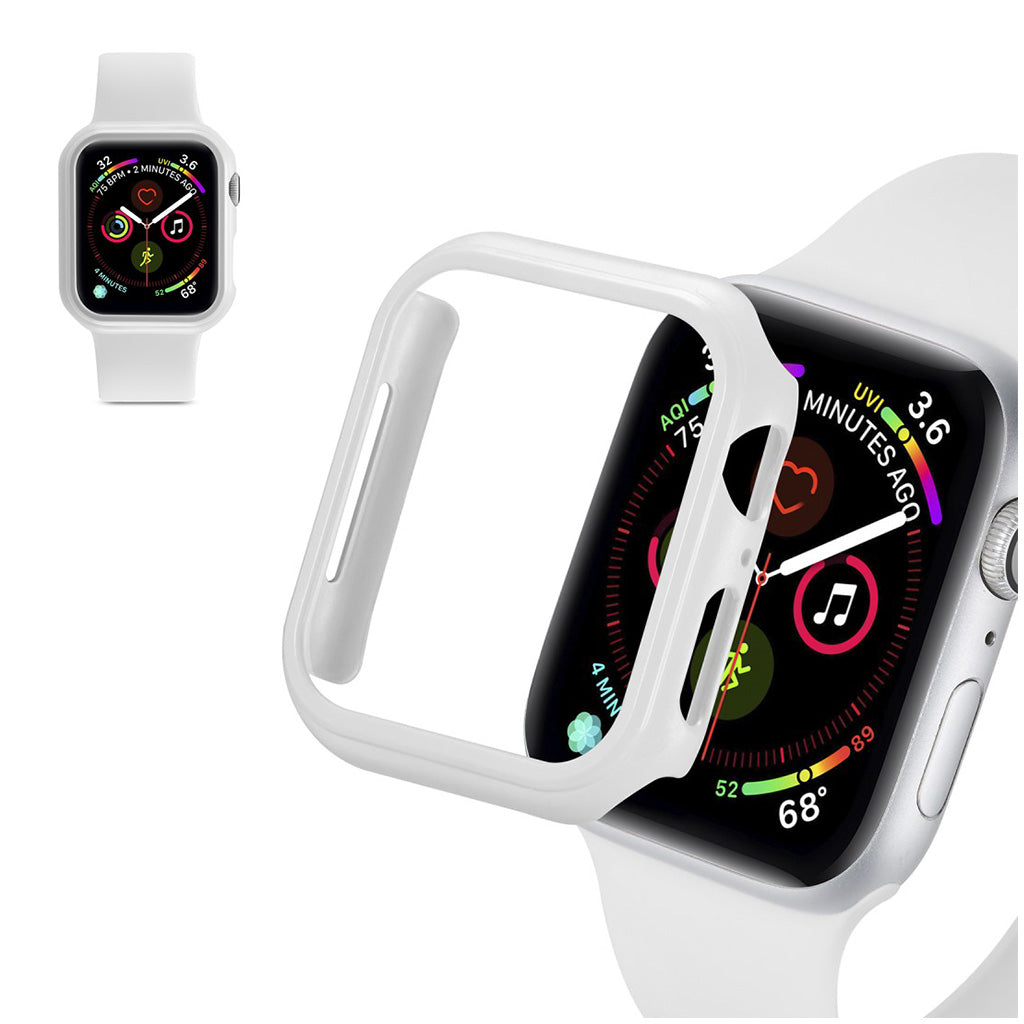 Apple Watch Series 5 40mm / Apple Watch 40mm Mat Plastik Bumper  - Hvid#serie_2