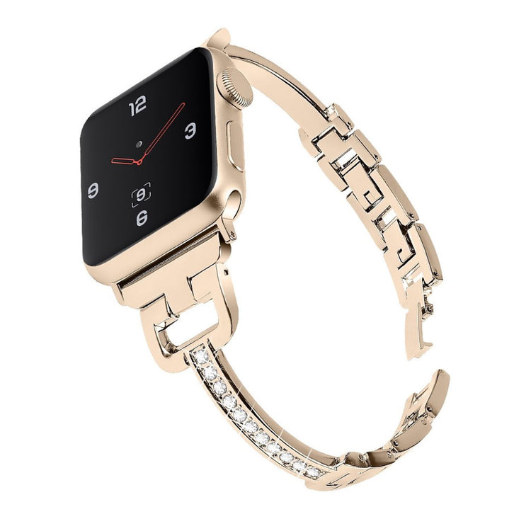  Apple Watch Series 5 44mm / Apple Watch 44mm Metal og Rhinsten Rem - Guld#serie_1