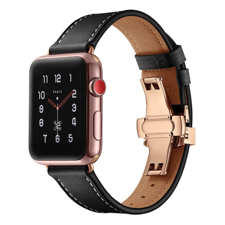  Apple Watch Series 5 44mm / Apple Watch 44mm Ægte læder Rem - Flerfarvet#serie_9