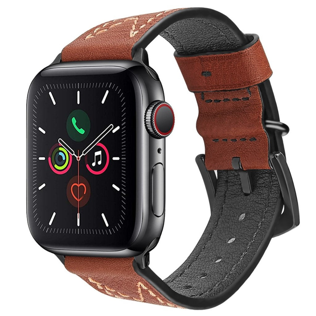 Meget cool Universal Apple Ægte læder Rem - Brun#serie_4