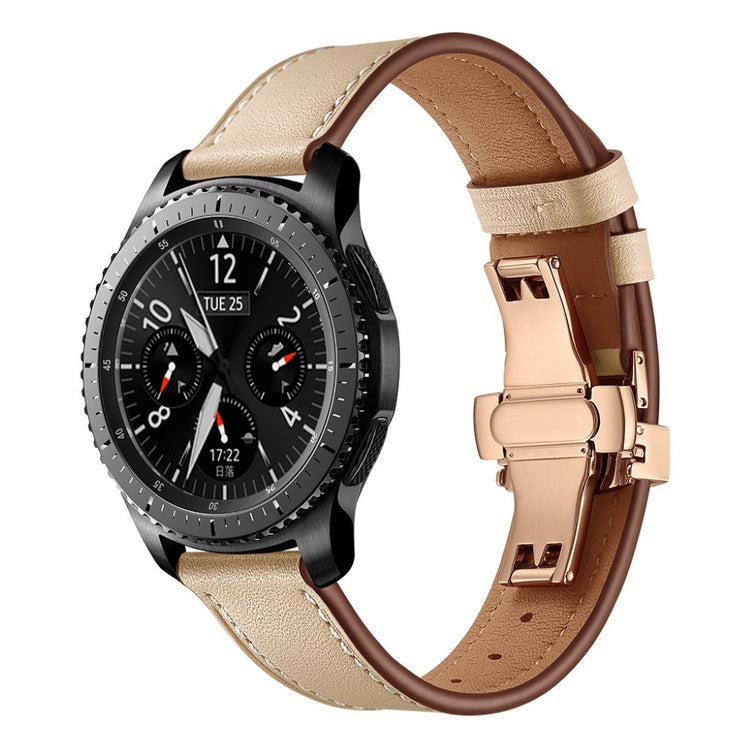  Samsung Gear S3 / Samsung Gear S3 Frontier Ægte læder Rem - Beige#serie_10