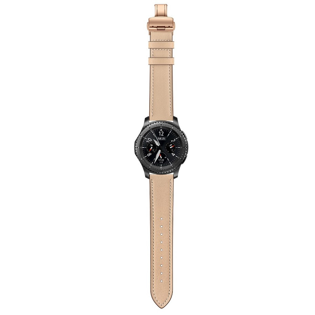  Samsung Gear S3 / Samsung Gear S3 Frontier Ægte læder Rem - Beige#serie_10