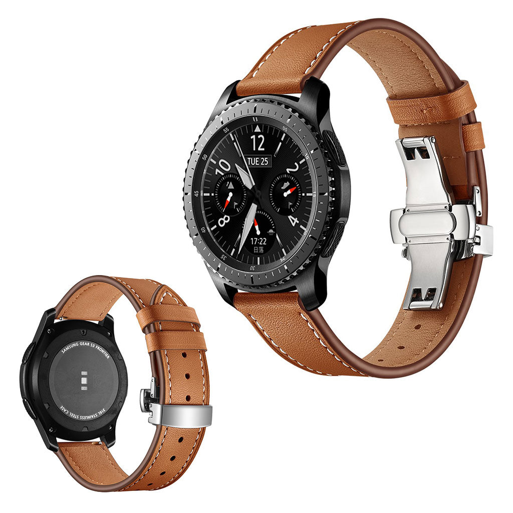  Samsung Gear S3 / Samsung Gear S3 Frontier Ægte læder Rem - Brun#serie_17