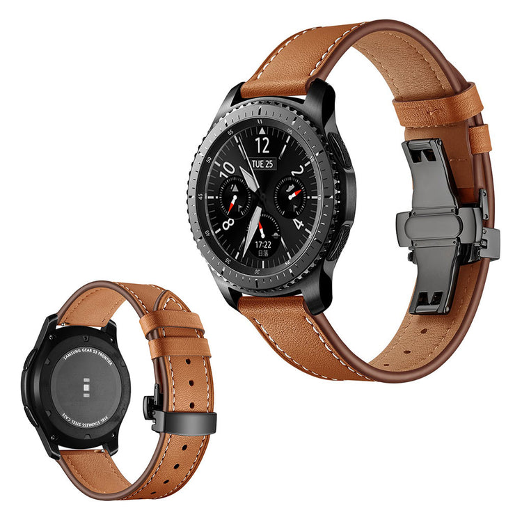  Samsung Gear S3 / Samsung Gear S3 Frontier Ægte læder Rem - Brun#serie_1