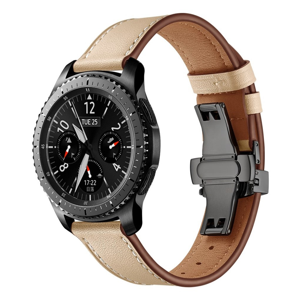  Samsung Gear S3 / Samsung Gear S3 Frontier Ægte læder Rem - Beige#serie_3