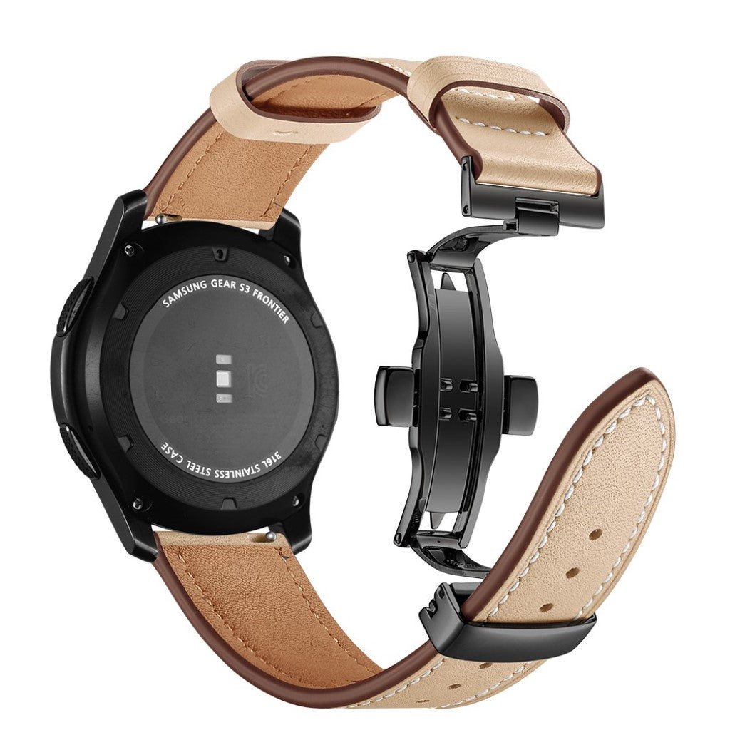  Samsung Gear S3 / Samsung Gear S3 Frontier Ægte læder Rem - Beige#serie_3