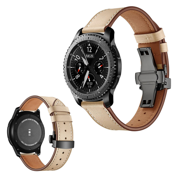  Samsung Gear S3 / Samsung Gear S3 Frontier Ægte læder Rem - Beige#serie_3